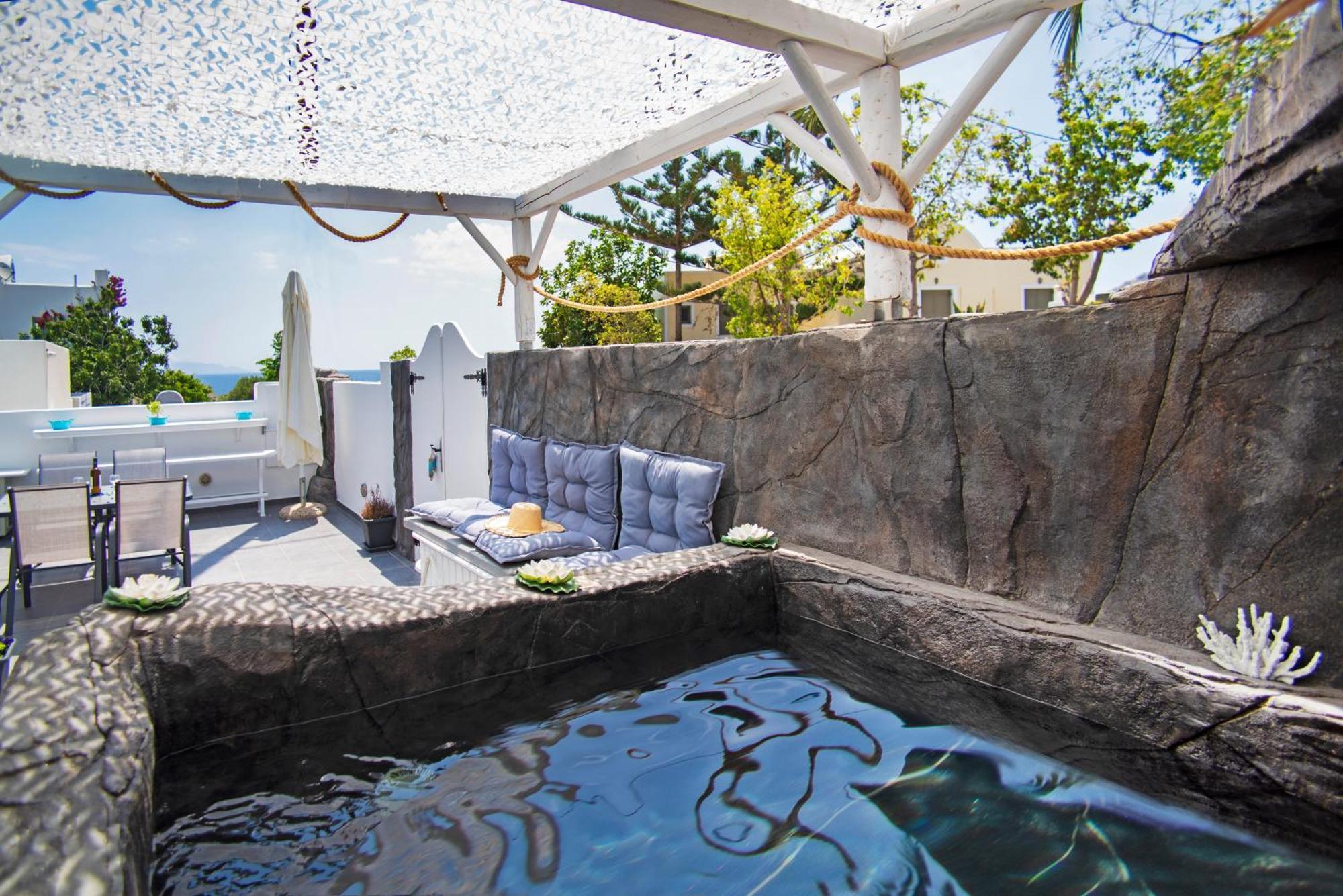Blue Dream - Santorini Apartment Kamari  Bagian luar foto