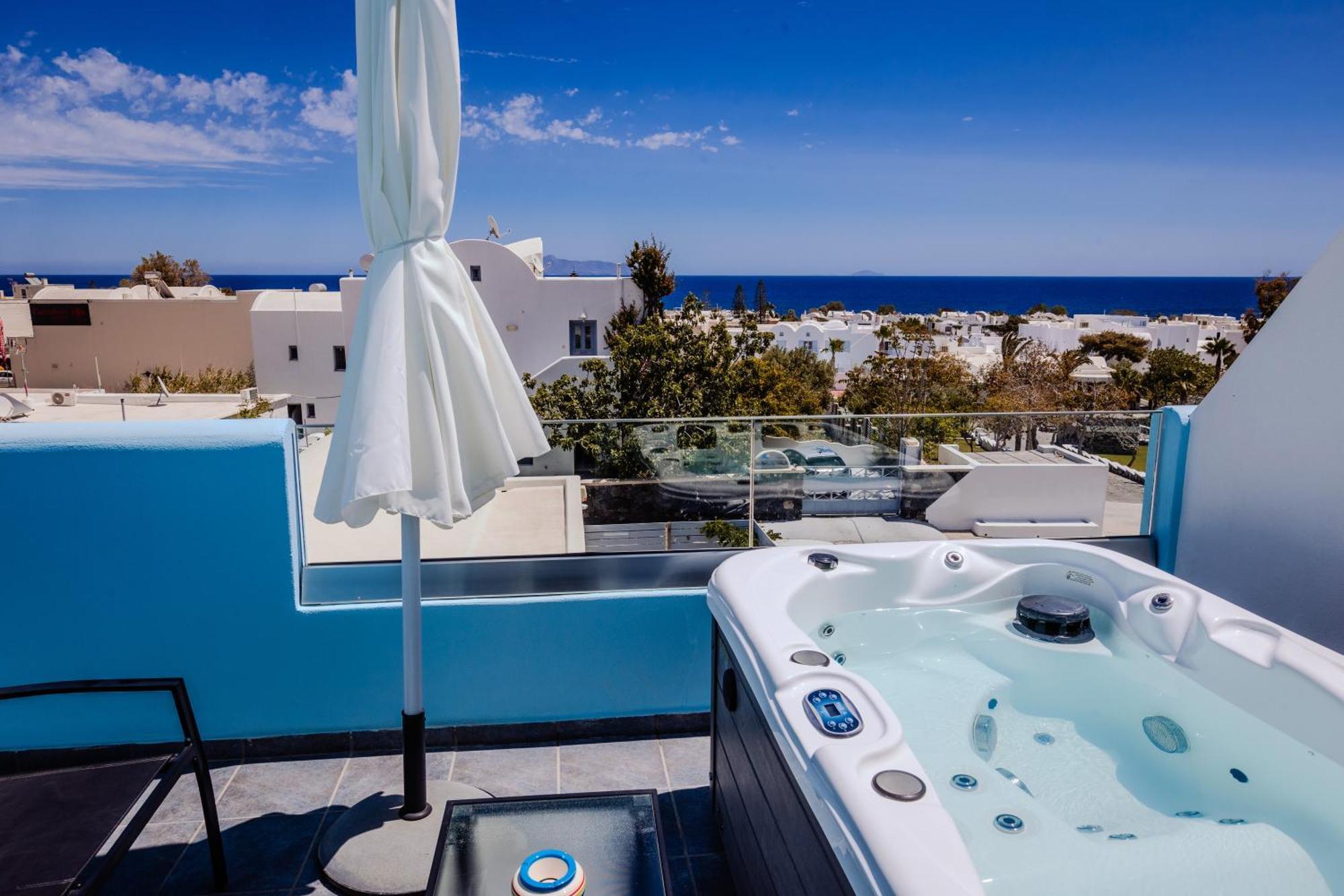 Blue Dream - Santorini Apartment Kamari  Bagian luar foto