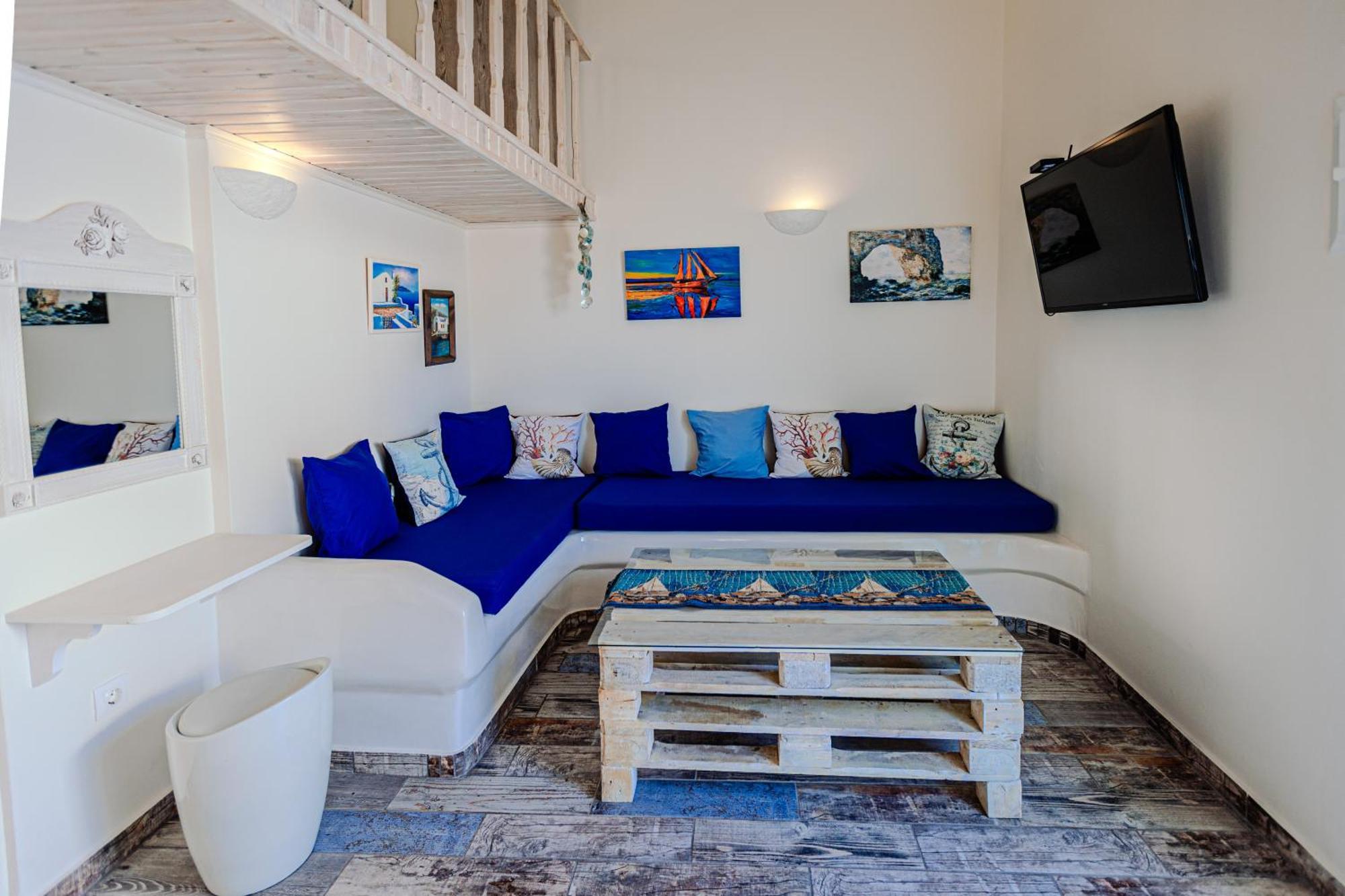 Blue Dream - Santorini Apartment Kamari  Bagian luar foto